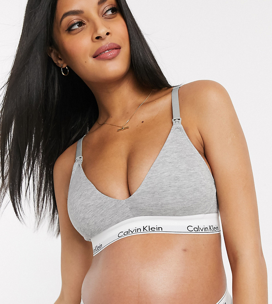 Calvin Klein Modern Cotton - Reggiseno per allattamento grigio