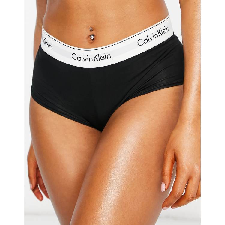 Calvin Klein Women's Modern Cotton Boyshort Panty, Black, XS : :  Clothing, Shoes & Accessories