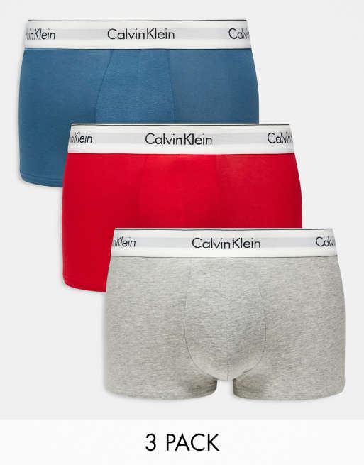Calvin Klein - Modern Cotton Stretch - Confezione da 3 boxer aderenti multicolore