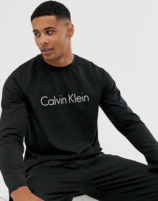 Calvin Klein Modern Cotton Stretch long sleeve top and trousers pyjama set