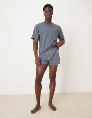 Calvin Klein Modern Cotton T-shirt/boxer Lounge Set In Gray