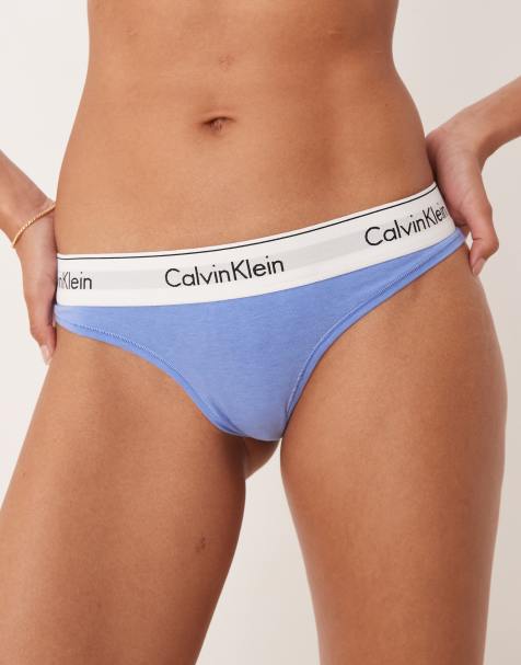 Calvin Klein Modern Cotton thong in cornflower blue - view 1