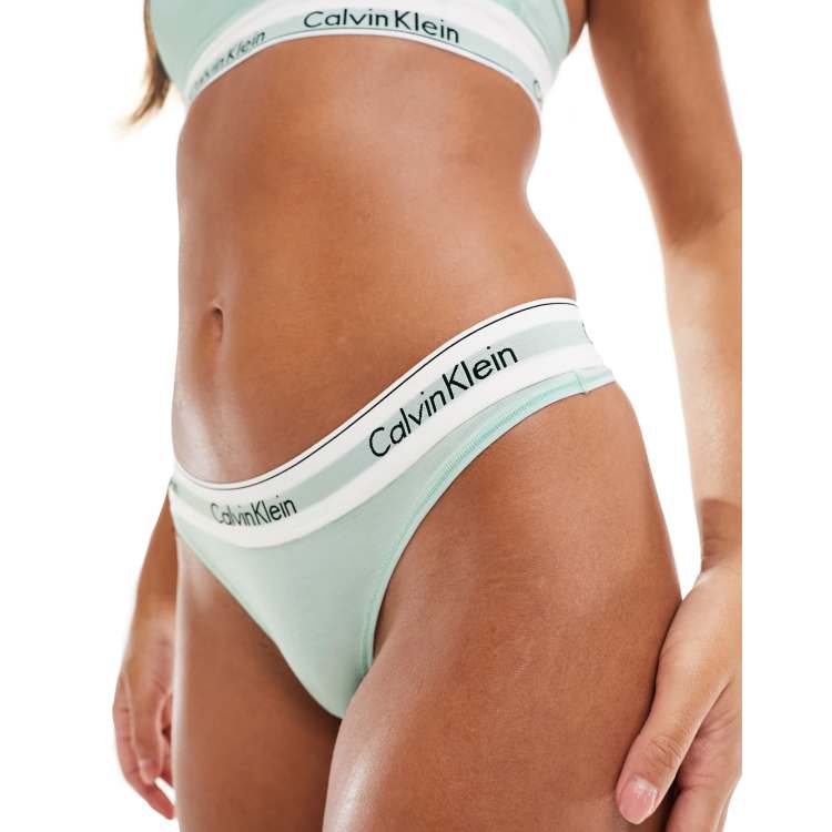 Calvin Klein modern cotton thong in light blue