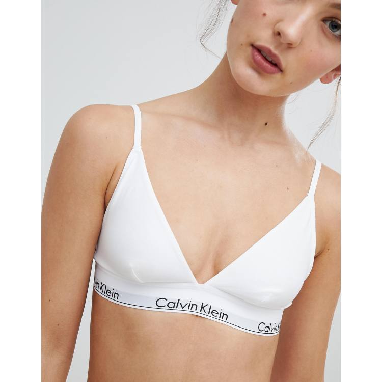 Calvin Klein Underwear Modern Cotton Triangle Bra In White