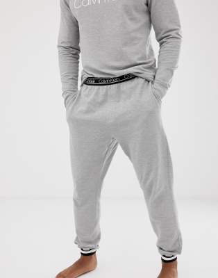 calvin klein logo waistband jogger in grey