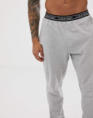 calvin klein logo waistband jogger in grey