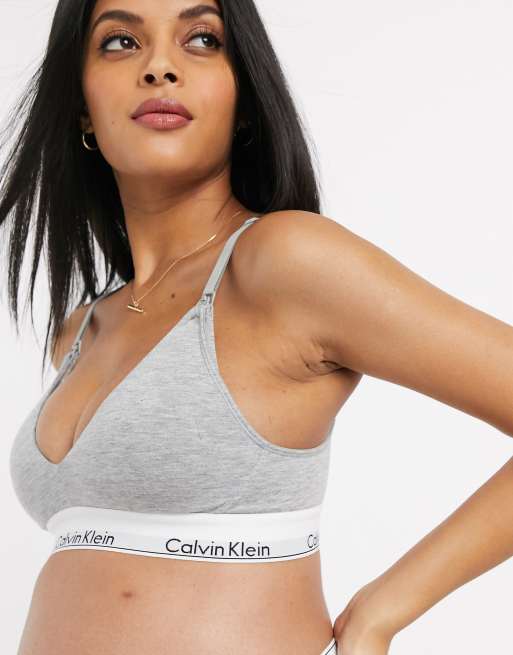Calvin Klein – Modern – Grauer Still-BH aus Baumwolle , 3 von 4