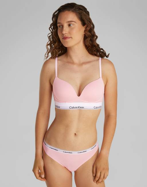Calvin Klein – Modern – Gröna, rosa och grå trosor i bikinimodell med logga, 3-pack, 2 av 5