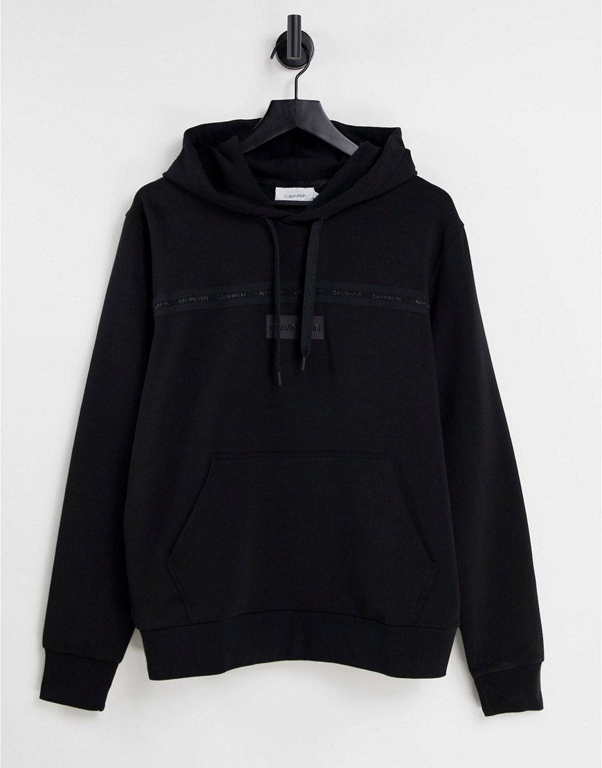 Calvin Klein - Modern - Hoodie in zwart met logobies in dezelfde kleur