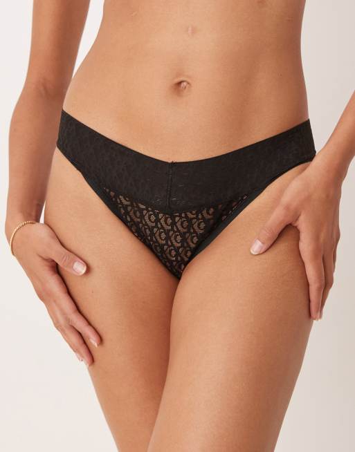 Calvin Klein – Modern Lace – Bikinihose in Schwarz mit niedrigem Bund, 3 von 4