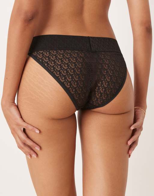 Calvin Klein – Modern Lace – Bikinihose in Schwarz mit niedrigem Bund, 4 von 4