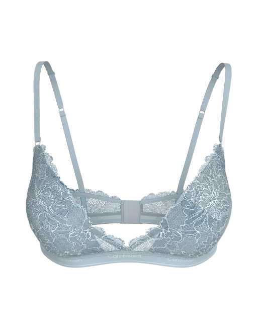 Calvin Klein – Modern Lace – Ljusblå, lätt fodrad trekantsbehå i spets, 4 av 4
