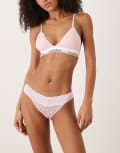 [Calvin Klein] Calvin Klein Modern Lace low rise bikini brief in pink M Buff pink