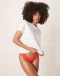 [Calvin Klein] Calvin Klein Modern Lace low rise bikini briefs in red S Molten