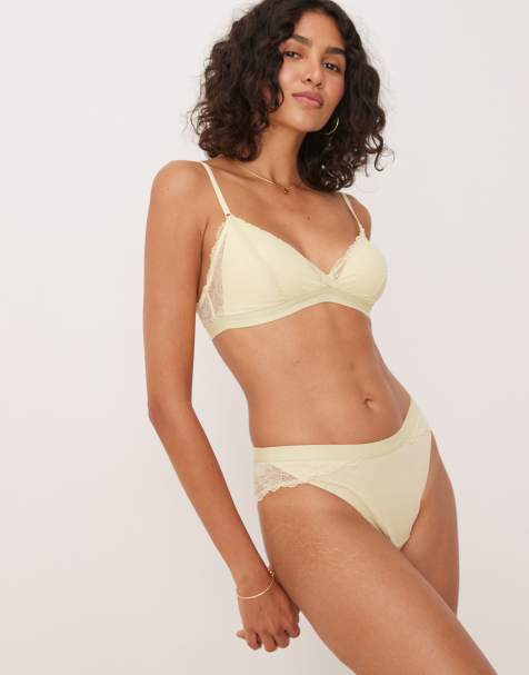 Calvin Klein – Modern Lace – Tanga in Zartgelb - view 1