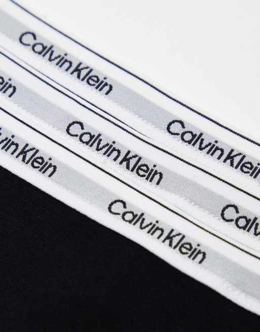 Calvin Klein – Modern Logo – 3er-Pack Tangas in Schwarz, 4 von 4