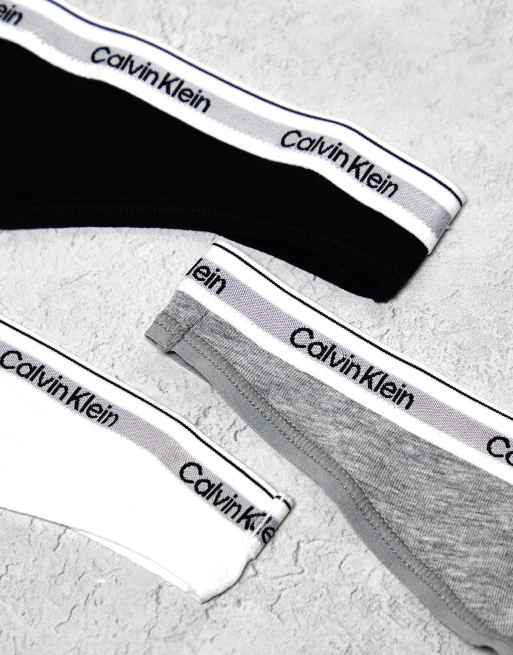 Calvin Klein – Modern Logo – 3er-Pack Tangas in verschiedenen Farben, 4 von 4