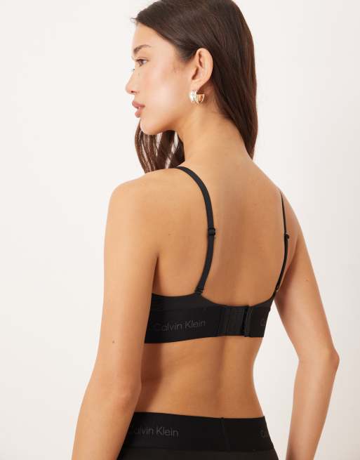 Calvin Klein – Modern Logo – Bustier in Schwarz mit Aufnäher, 4 von 4