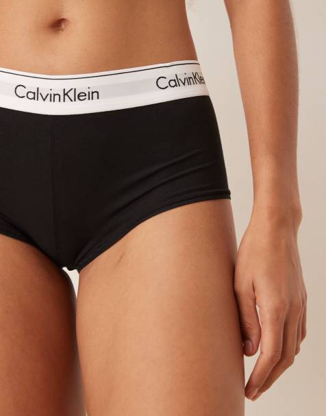 Calvin Klein Modern Logo mid-rise boy short in black - view 2