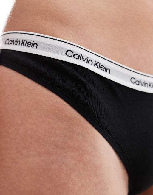 Calvin Klein – Modern Logo – Tanga in Schwarz mit niedrigem Bund, 2 von 4