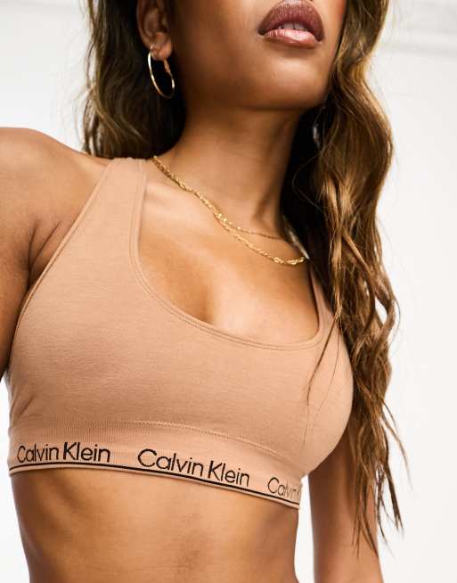 Calvin Klein Modern Seamless bralet in brown