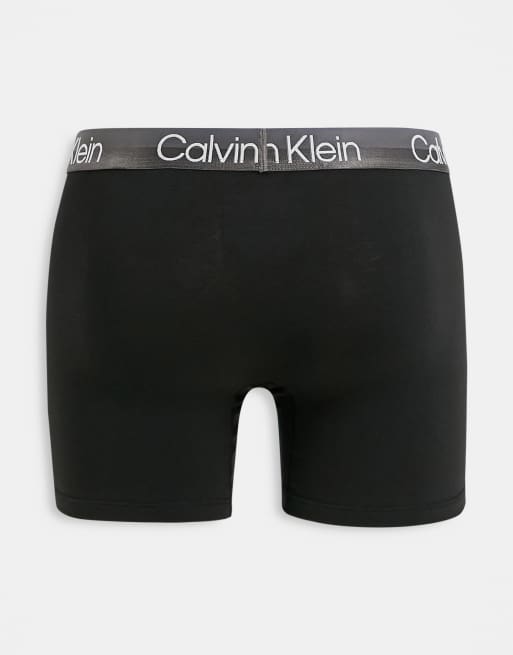 Calvin Klein 3-Pack Modern Structure Boxer Briefs, Black Small