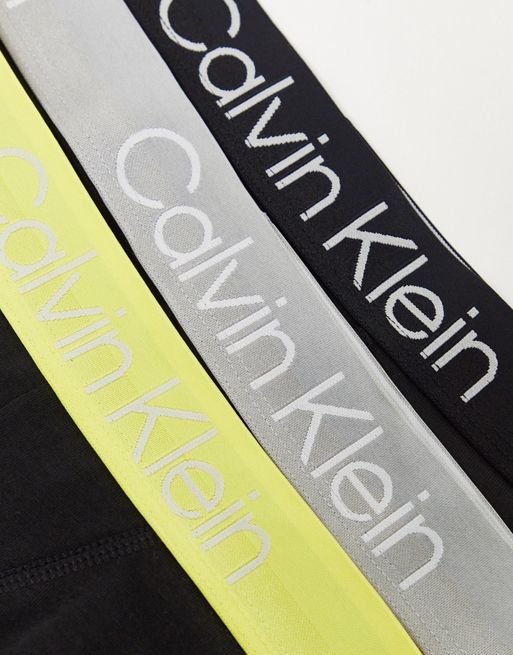 Calvin Klein 3-pack boxer brief with contrast waistband in black
