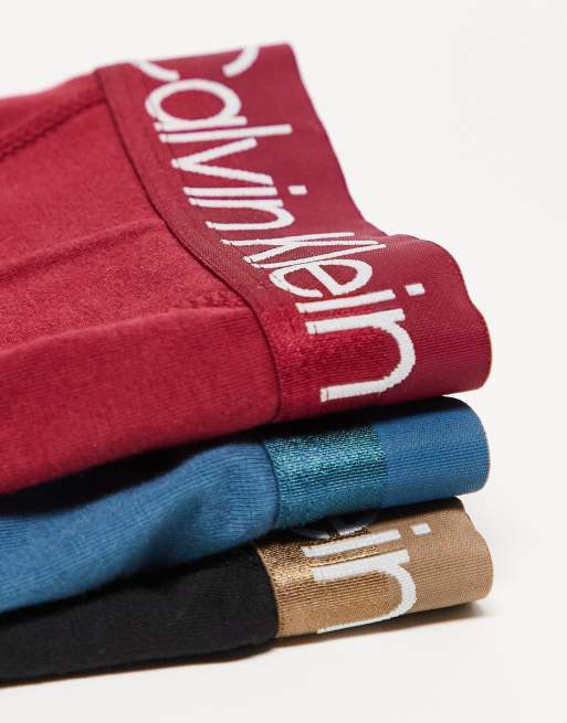 Calvin Klein – Modern Structure – 3er-Pack Baumwoll-Unterhosen in verschiedenen Farben, 4 von 4