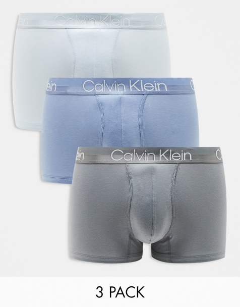 Calvin Klein – Modern Structure – Blå och gröna trunks, 3-pack - view 1
