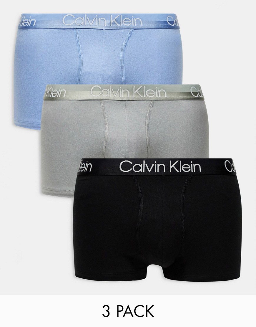 Calvin Klein Modern Structure Cotton Briefs 3 Pack In Multi