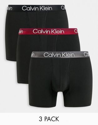 Lots Calvin Klein - Modern Structure - Lot de 3 boxers - Noir