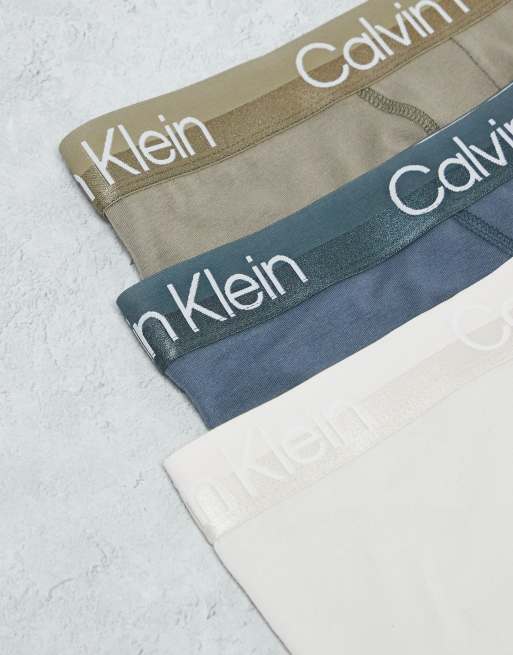 Calvin Klein - Modern Structure - Pakke med 3 par boksershorts i forskellige farver i bomuld, 4 af 4