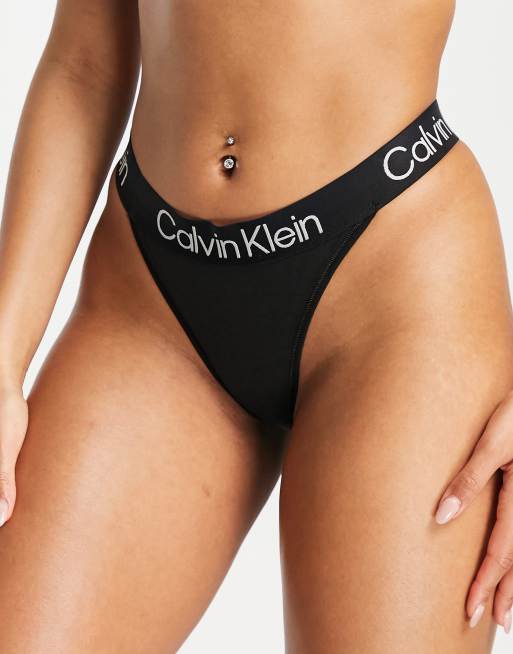 Calvin Klein Underwear THONG - String - black/schwarz 