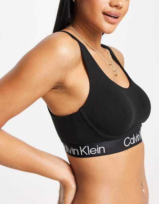 Calvin Klein Modern Structure unlined bralette with flexi wire