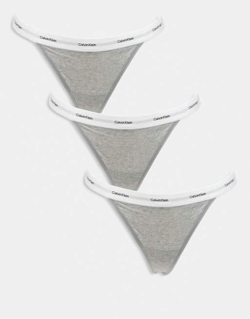 Calvin Klein – Modern – Svarta stringtrosor med logga, 3-pack