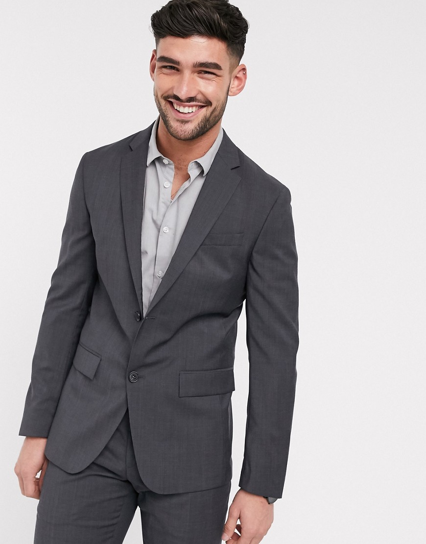 Calvin Klein modern textuerd suit jacket-Grey