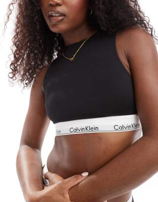 Calvin Klein - Modern - Ungefüttertes Bustier aus Baumwolle in Schwarz