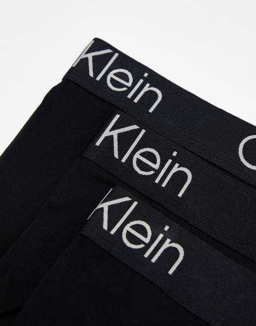 Calvin Klein – Modern – Zestaw 3 par miękkich czarnych bokserek, 4 z 4