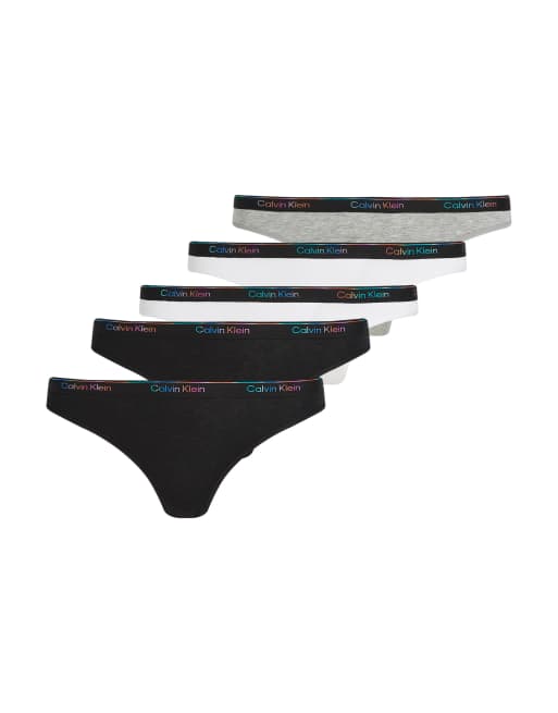 Calvin Klein – Modern – Zestaw 5 par fig w kolorze czarnym, białym i szarym z logo