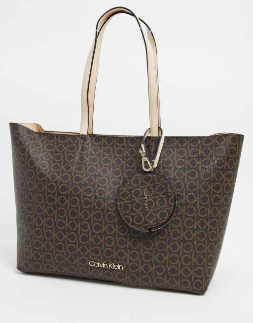 Calvin klein brown outlet handbags