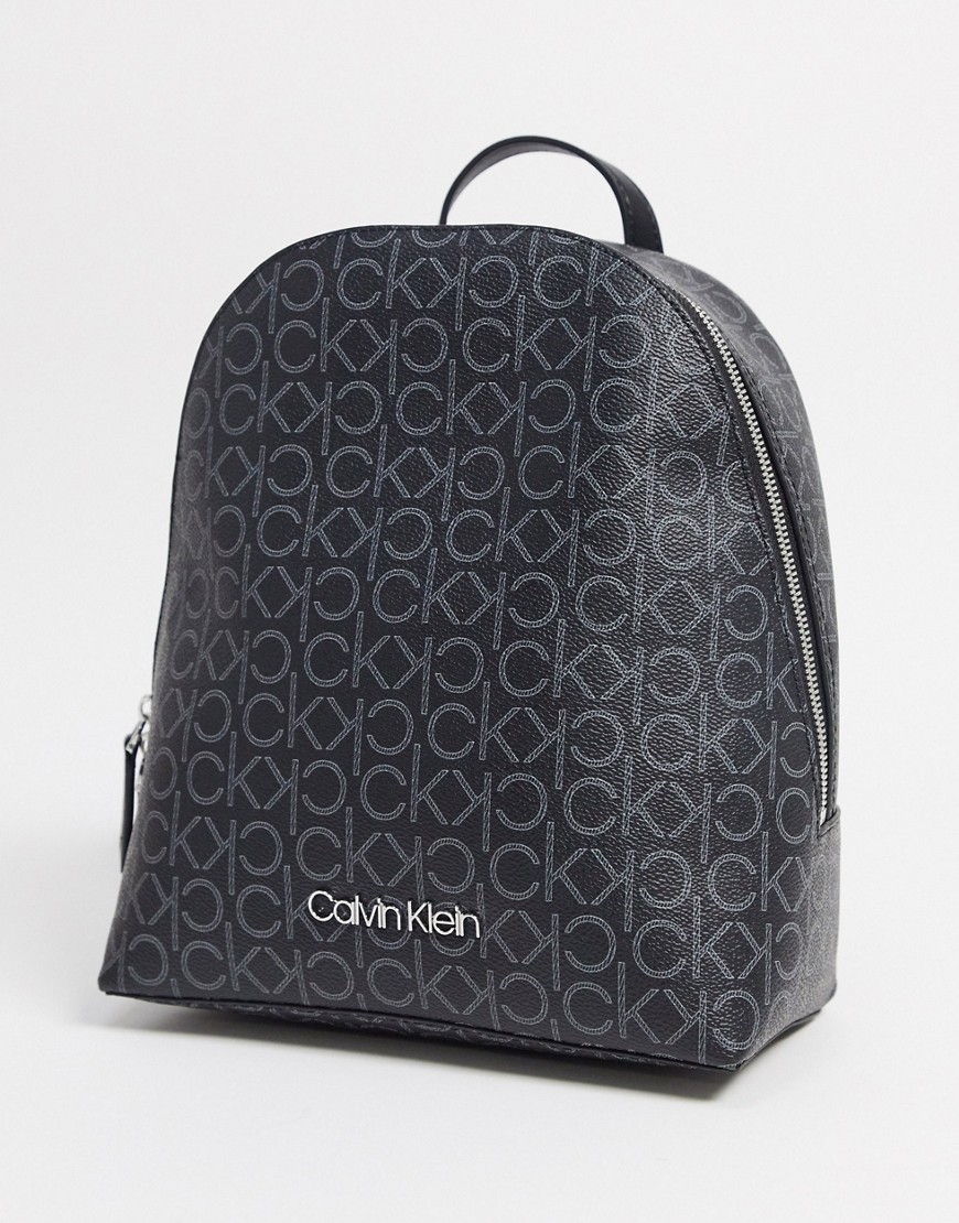 Calvin Klein monogram backpack in black