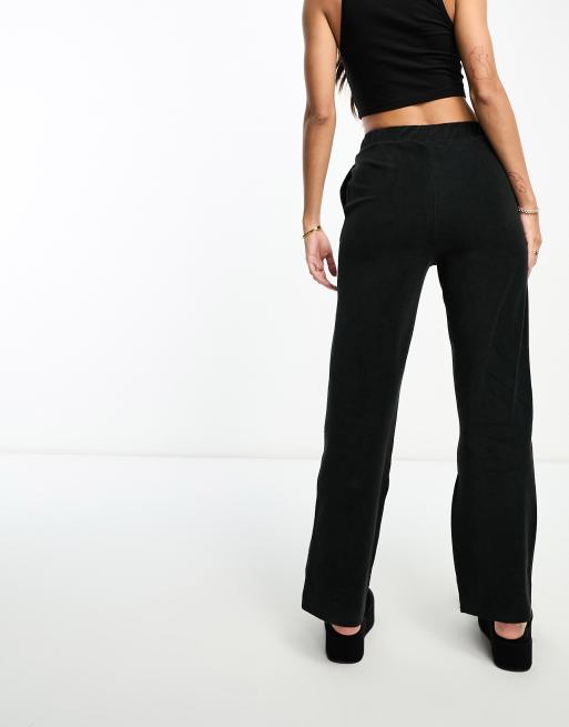 Calvin Klein monogram beachwear high waist pants in black