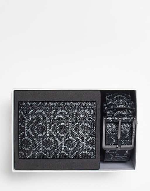 Calvin Klein monogram belt and cardholder giftpack