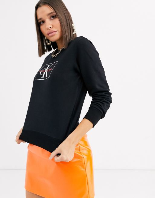 Calvin klein monogram store box logo sweatshirt