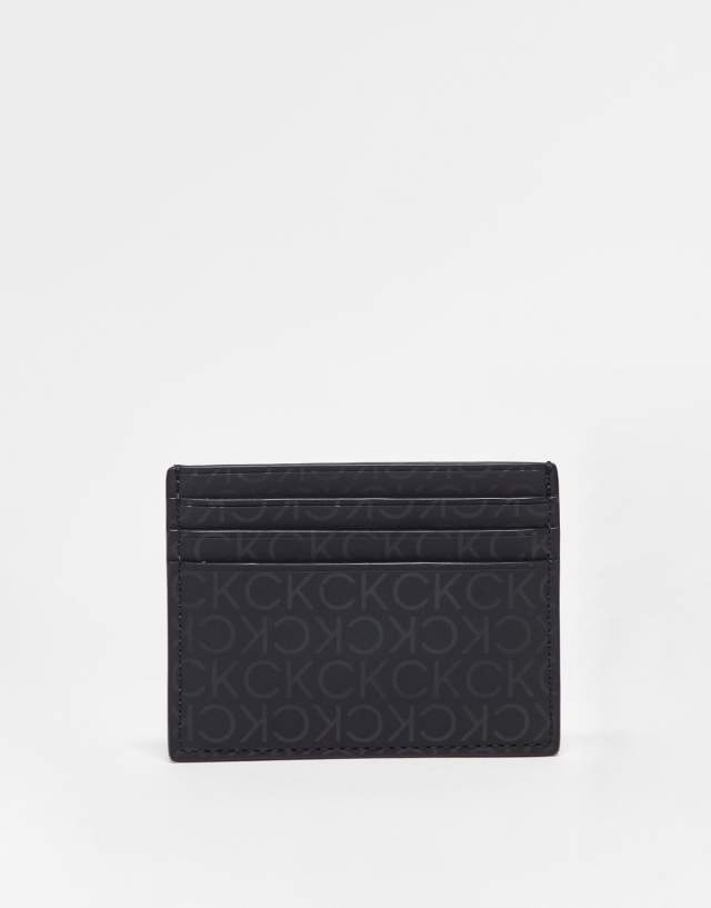 Calvin Klein monogram cardholder in black