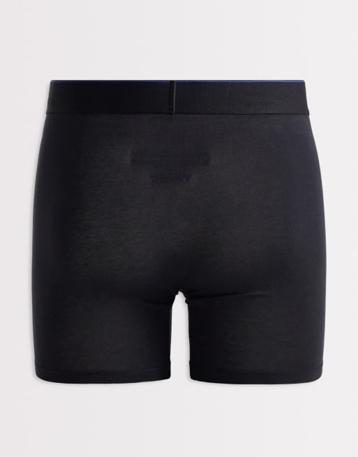 Calvin Klein – Monogram Cotton – 3er-Pack eng geschnittene Boxershorts in Schwarz/Blau, 5 von 5