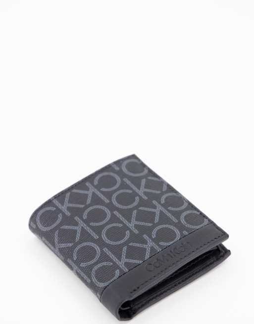 Calvin Klein monogram logo wallet in black