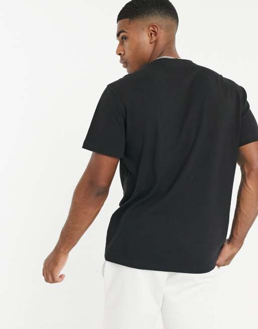 Calvin Klein monogram rib henley t-shirt in black | ASOS