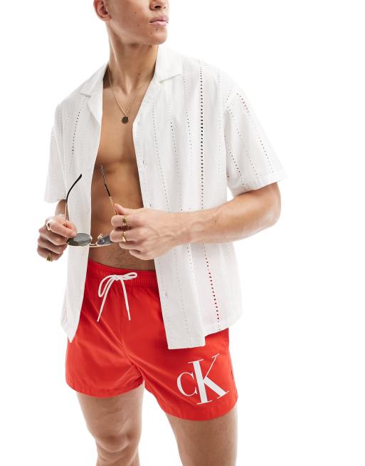 Red calvin on sale klein shorts