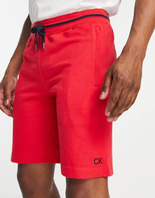 Calvin Klein Golf Calvin Klein monogram shorts in red exclusive to ASOS